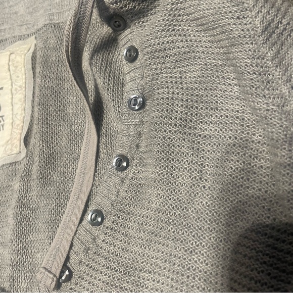 Ruehl No.925 Womens Sweater M Medium Vintage Y2K Lightweight Gray Knit Hoodie - Picture 6 of 10